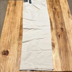 Express Beige Cropped Wide Leg Pants NWT